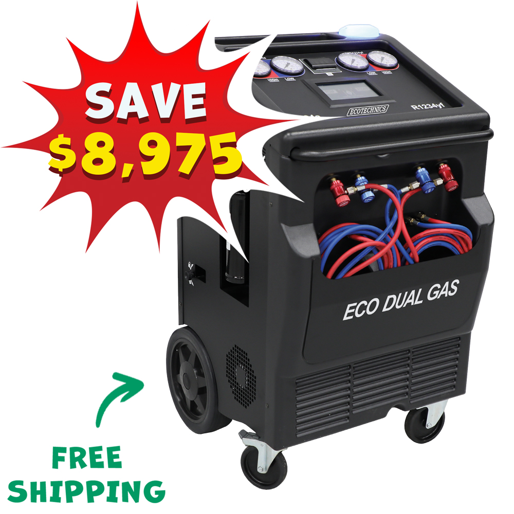 EcoTechnics EEAC800 Eco 2-IN-1 Dual Gas A/C System, R-134a, R-1234yf