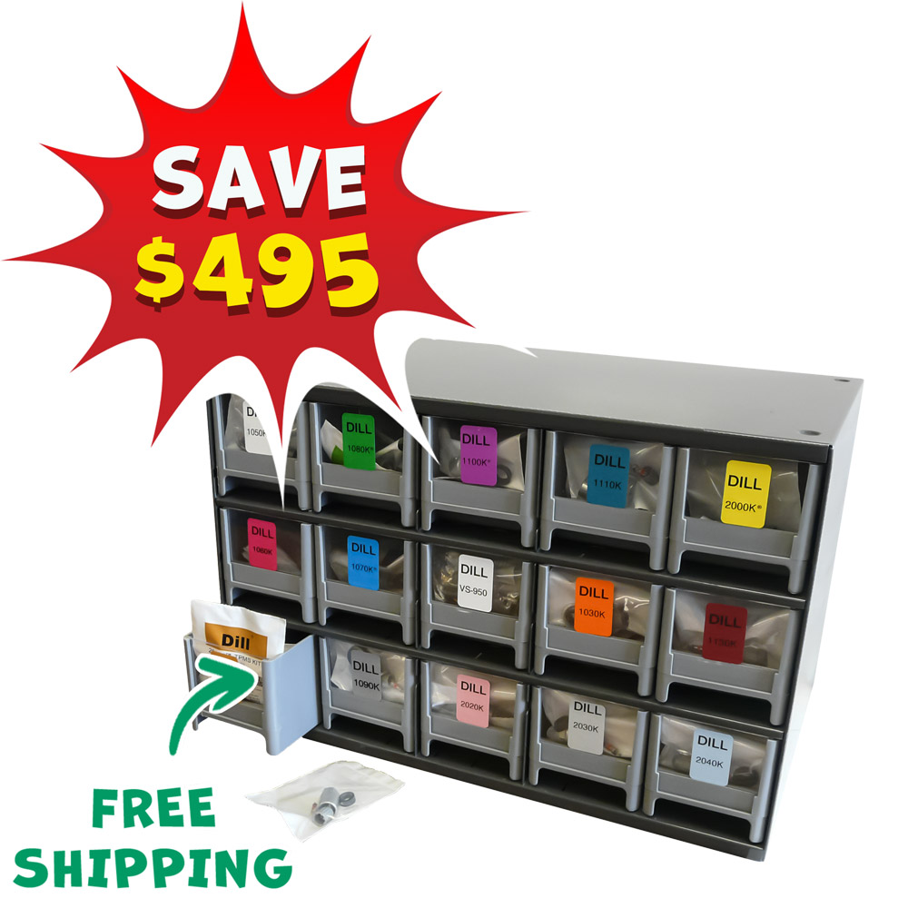 Dill 5112A TPMS Service Kit Assortment Cabinet (180 Pcs)