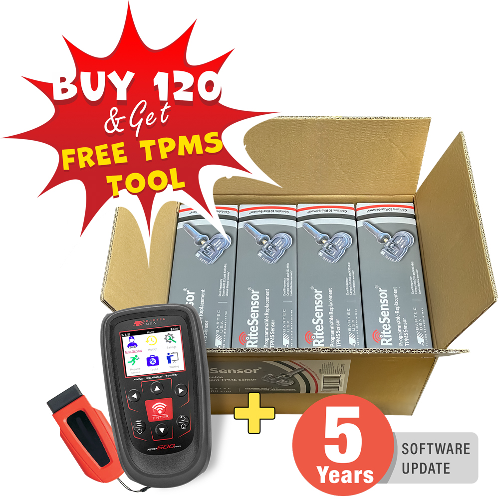 Bartec 120 Rite-Sensors RS-1000 Bundle w/ FREE TECH600PRO TPMS Tool
