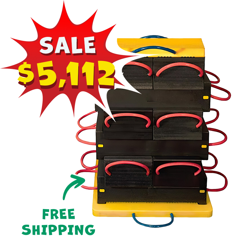 Esco 12 Blocks Cribbing System w/ Stability Plates, 32.5" Max Height - 12531