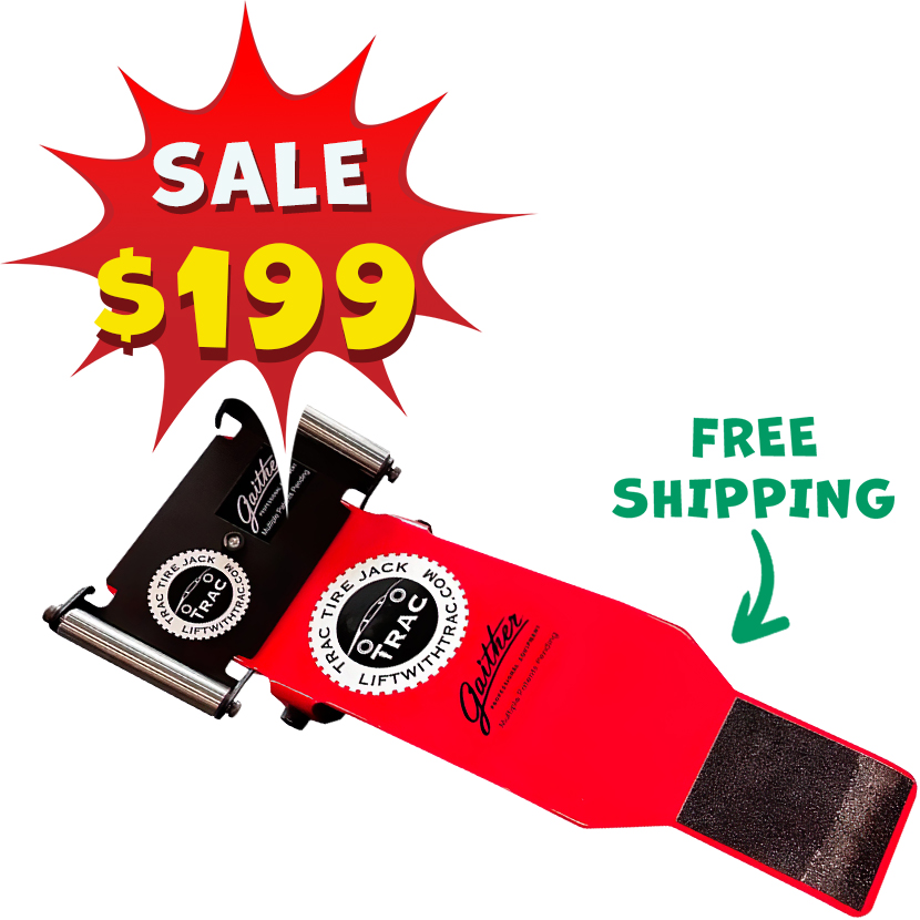 Gaither TRAC Tire Jack w/ Tire Roller Plate - GTJ-01/GTRP-01