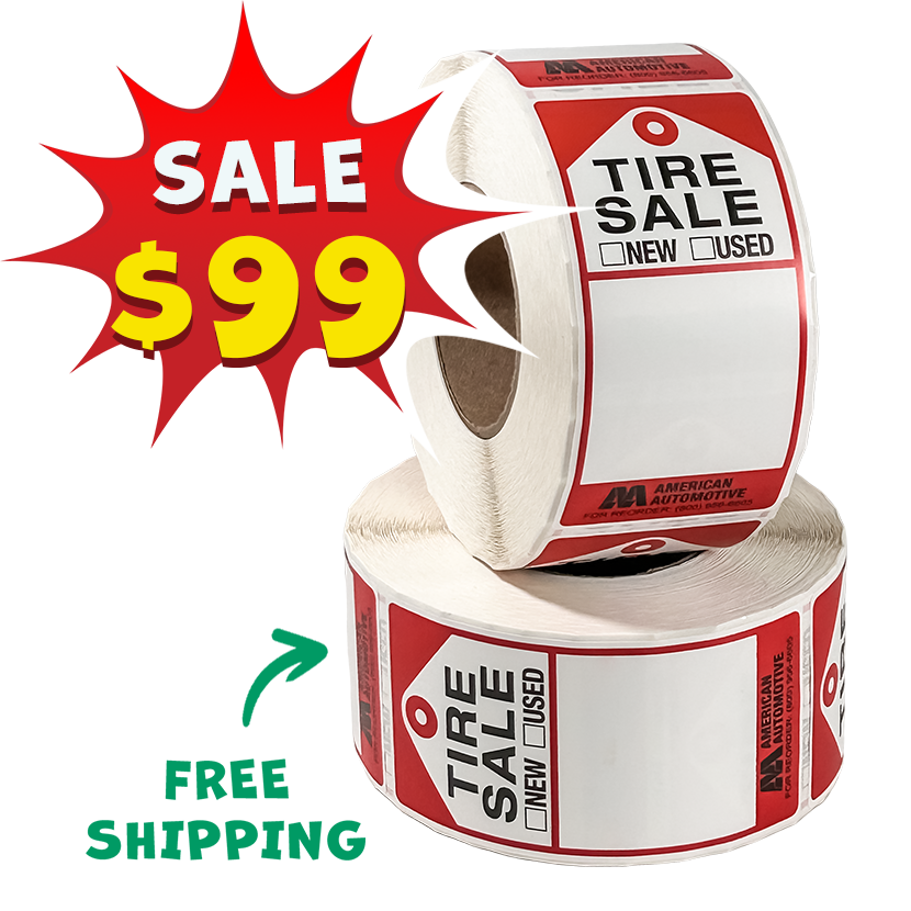 AA Tire Sale Labels, Made In USA (1,000 Stickers)